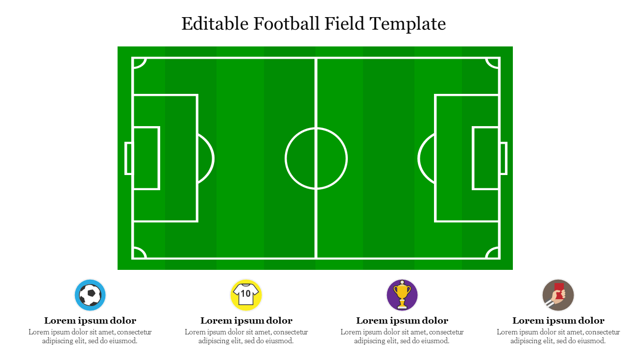 Editable Football Field Template PPT and Google Slides